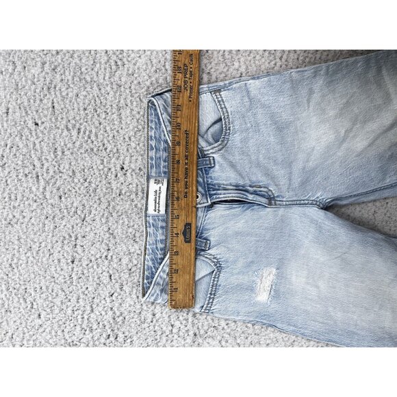 Abercrombie & Fitch Kids Jeans Girl 9/10 Short Hi-Rise Ultra Wide Leg Light Wash - Picture 6 of 10